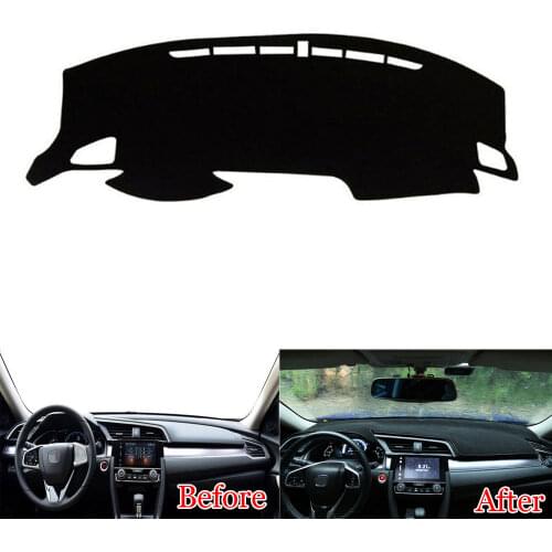 For Honda Civic 10th 2016 2017 2018 1pc Car Dashboard Cover Sun Shade Dashmat Pad Dash Mat Styling Accessories