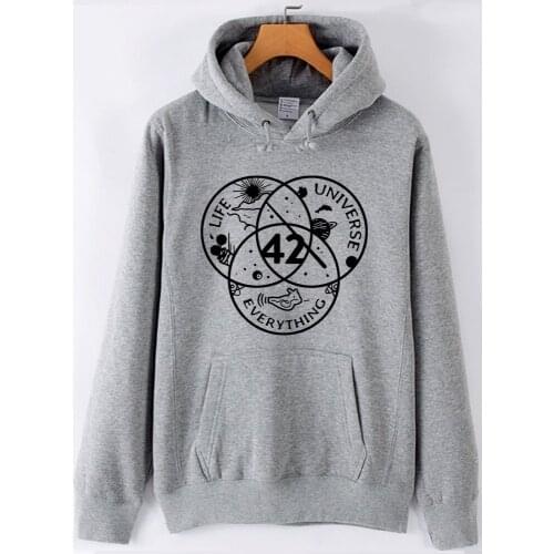 Life Universe Everything 42 Dolphin Flower Sun Ball Cloud Girls Woman Hoodie Couple Clothes Autumn Winter Fleece ZIIART