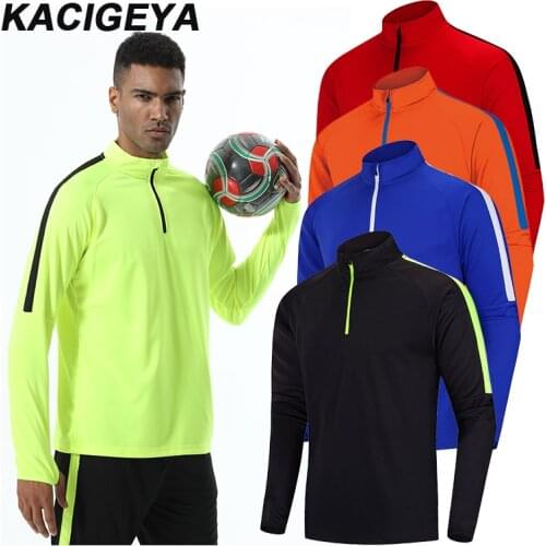 Custom Football Jersey Gym Training Sports Cycling Top Quick Drying Long Sleeve Running Jogging Men Outdoor Jacket