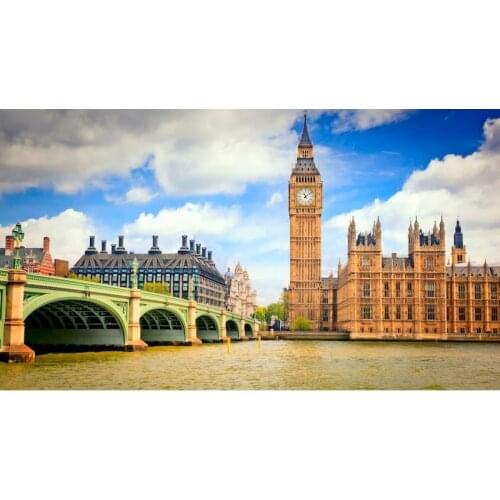 Britain Painting By Numbers Landscpae Canvas With Framed Oil Picture Drawing DIY Craft Kits For Adults Coloring By Numbers Decor