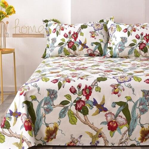 High-quality Cotton Old Coarse Cloth Thick Flat Comfortable Soft Skin-friendly Breathable Bed Four-piece Set of Household Items