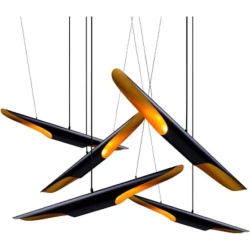 Postmodern Creative Restaurant Chandelier Personality Inclined Mouth Aluminum Hotel Cafe Bar Clothing Shop Studio Decorative Lam