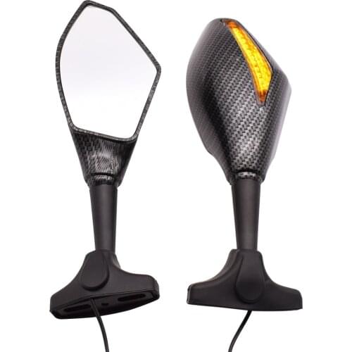 Motorcycle Mirror Motorbike Rearview Black Carbon Fiber Side Mirrors For Honda XADV 750 X-11 CBR250R VFR 1200 ST 1300