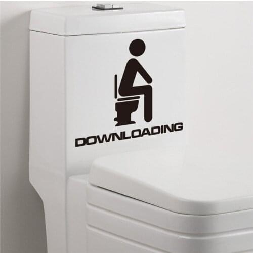 Down Loading Toilet bathroom wall sticker decals sitting night light seat toilet home decoration