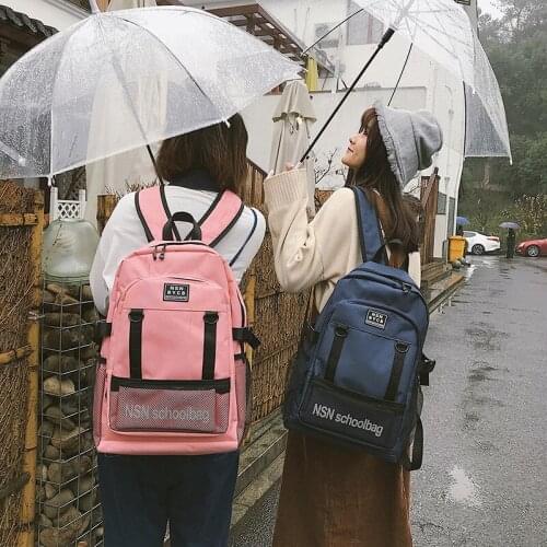 New Nylon Simple Student Backpack Mens All Match Waterproof Multi-layer Computer Backpack Large Capacity Ladies Travel Backpack