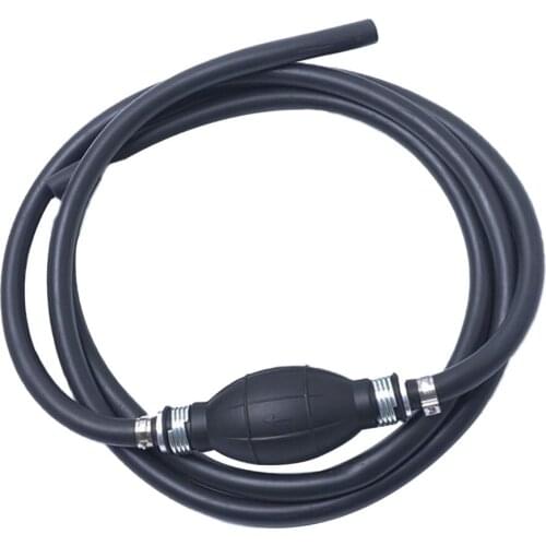 New Fuel Line Assembly Kits 5/16inch Hose Line Boat Motor RVs Fuel Assembly with Primer Bulb Steel Hose Clamps 6ft - Black
