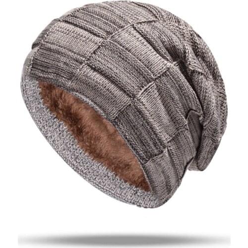 Wholesale Neck warmer winter hat knit cap scarf cap Winter Hats For men knitted hat men Beanie Knit Hat Skullies Beanies