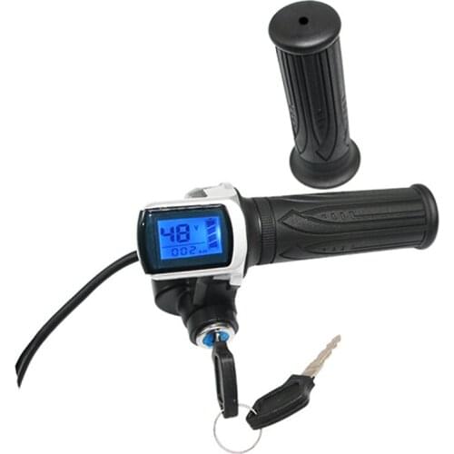 Electric E-Bike Twist Throttle 36v 48v Speed Display Handlebar Throttle Universal Electric Scooter Twist Cycling Throttle Grip