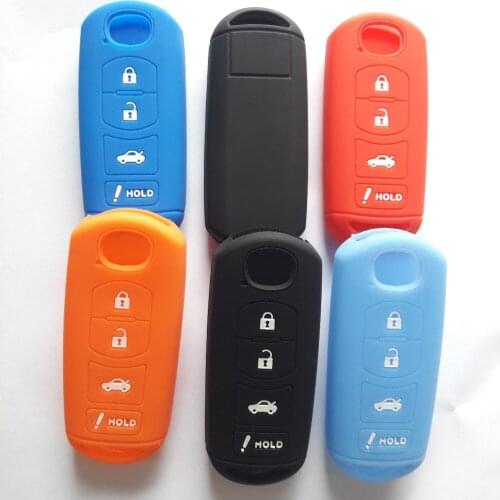 Silica Gel Smart Key FOB Cover For Mazda 3 5 6 Car Key Case MX-5 Miata CX5 CX7 CX7 4 Button Keyless Silicone Remote Protect