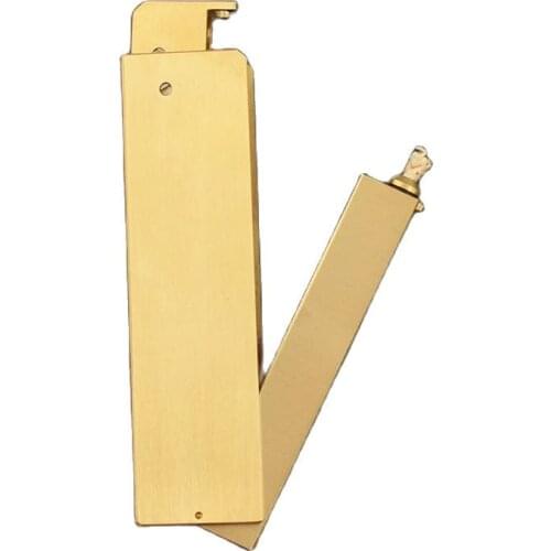 Thin Square Slim Brass Vintage Gasoline Lighter Ejection Ignition