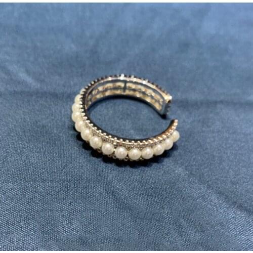 UMGODLY 1pc Yellow Gold Color Big Ear Bone Cuff Puck Rock Pearl Earring Clip women Gothic Jewelry