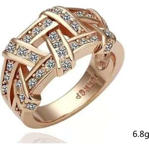 Milangirl Fashion New Temperament Womens Rings Simple Winding Crystal Fashion Ring for Women Party Jewelry Hot