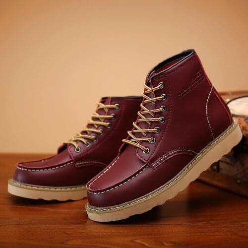 Winter cotton warm Martin boots mens British leisure fashion high-top shoes couples tooling boots