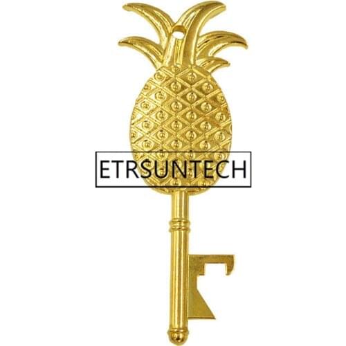 100pcs Creative Gold Pineapple Bottle Opener For Hawaii Party Decoration Birthday Wedding Party Favor and Gift