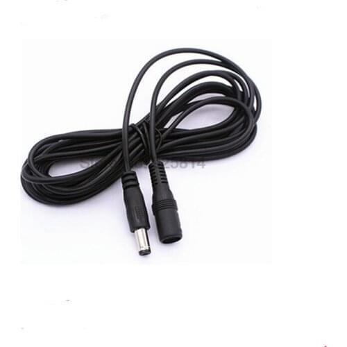 100pcs/lot 3M DC Power Extension 2.1mm X 5.5mm Cord Cable CCTV Extender Male to Female 3 Meter DHL Free shipping