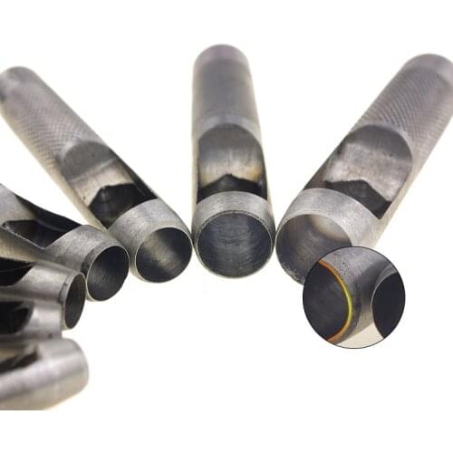 15pcs/ lot alloy steel wood plastic paper leather Round punch edge Knife puncher Tool Set Specification 3mm 4mm-25mm