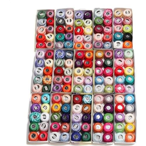 Mm 150 colors Cotton Pearl Embroidery Thread Size 8 Crochet tatting needlepoint 5 grams double mercerized 100% Egyptian cotton