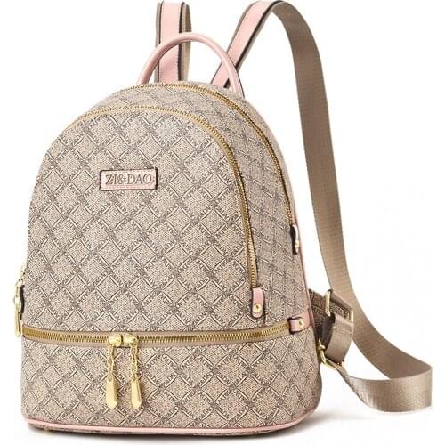 2020 Lovely Backpack Women Printing Leather Bags Designer Backpacks Female Double Shoulder Bag Girl Travel Bags Rucksack sac