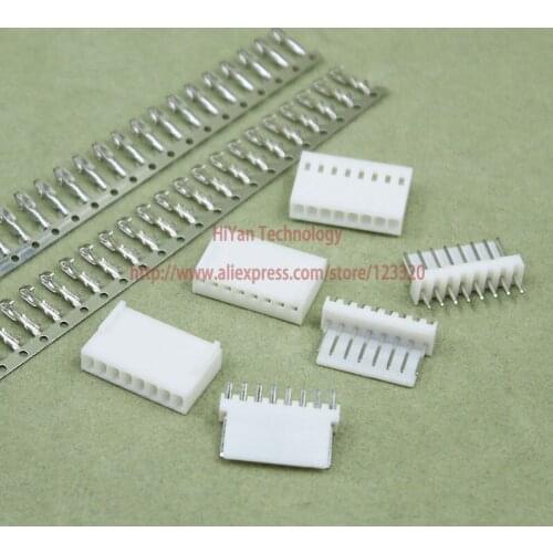 50sets/lot) connector KF2510 2510 8Pin Pitch:2.54MM/0.1inch 180 Degree Pin Header + Terminal + Housing KF2510-8P