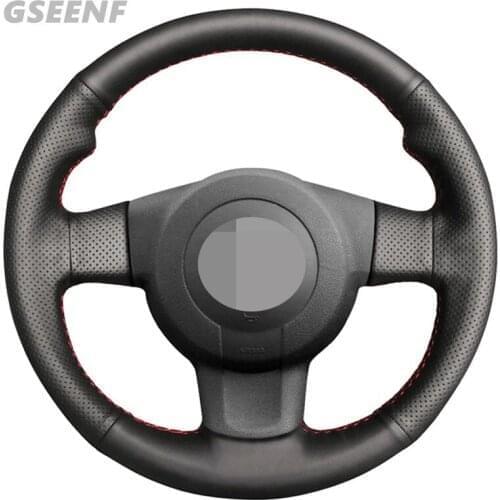 Car Steeting Wheel cover For Leon (1P) FR 2007 Ibiza (6L) FR 2006 Leon (1P) Cupra 2007 DIY Hand-stitched Genuine Leather
