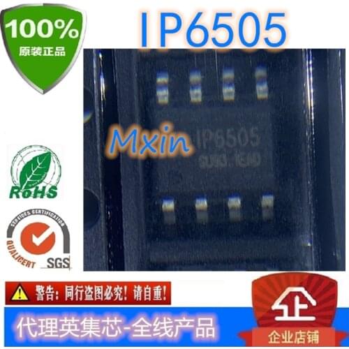 5Pcs 100% New and original IP6505 SOP-8 in stock 12V 2A output car charger driver IC yingjixin ip6505, maximum power 24W