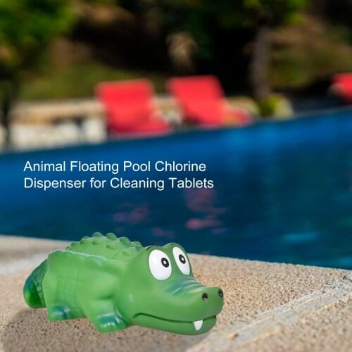 Swimming Pool Chlorine Floater Swimming Pool Vinyl Floater Cute Crocodile Animal Pool Diffuser Chlorine Dispenser