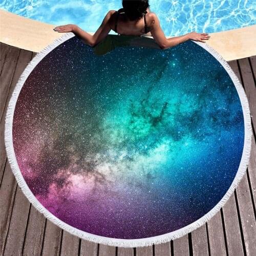 Free shipping Gift Universe Starry Stars Aurora Northern Lights Lightning Large Surfing Bath beach towel Blanket Drop Shipping