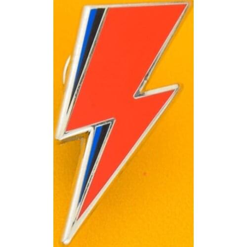 Bowie Inspired Lightning Bolt Enamel Pins Musician Lapel Pin Jacket Jeans Badge Brooch Backpack Fashion Accessories Gift