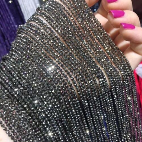 Natural Stone Beads Round Faceted Scattered beads Pyrite Small Loose Beaded for Jewelry Making DIY Necklace Bracelet Accessories