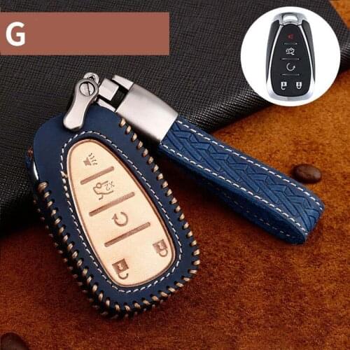 Genuine leather car key cover fob key case For Chevrolet Cruze Malibu XL Equinox CAMARO Chevy keyring Holder Shell