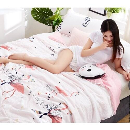 Colcha Blanca Cotton King Quilt Duvet Cover Pink Blanket Edredones Colchas Cubierta De Cama Bedding Set Queen Size Blanket