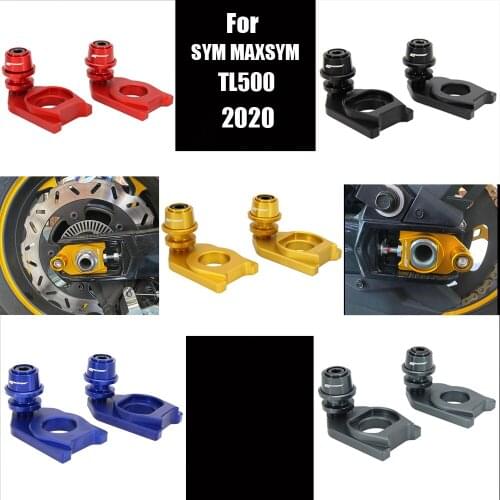 For SYM MAXSYM TL 500 TL500 2020 Motorcycle Chain Adjustment Block Frame Swingarm Spools Sliders Rear Wheel Axle Stand Hook Set