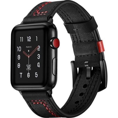 Leather Strap For apple watch 6 band 44mm 40mm iwatch band 42mm 38mm watchband belt bracelet correa for apple watch 5 4 3 2 SE