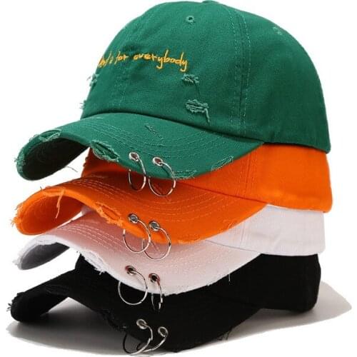 1 PCs Cool Cap Casual Embroider Iron Hoop Baseball Cap Adjustable Snapback Hats Women Men Hip Hop Cap Street Dad Hat Wholesale