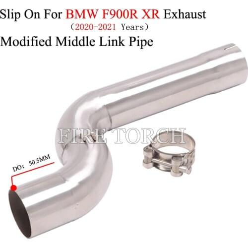 Motorcycle Exhaust Escape Modify Muffler Middle Link Pipe 51mm Connecting PipeFor BMW F900R F900XR F 900 R XR F900 R 2020 2021