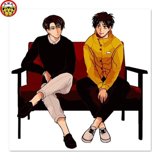 Painting by numbers art paint by number Different Two handsome boys, cool, DIY, drawing on cloth