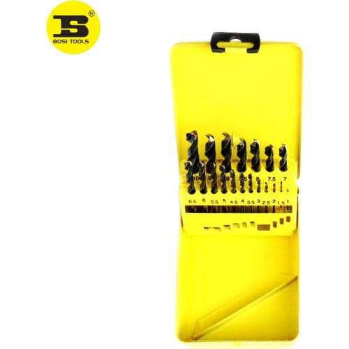 BOSI 19pc 1mm-10mm Precision Twist Drill Bits Set In Metal Box
