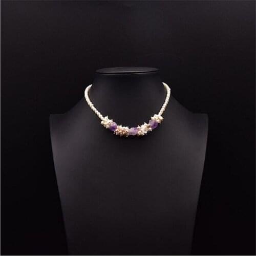 Natuarl Freshwater White Pearls Necklaces Accesories For Women Jewelry Luxurious Retro Handmade Jewelry Gifts for Women Mother