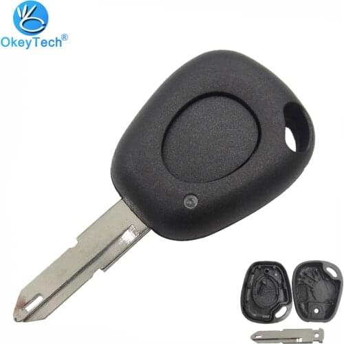 OkeyTech 1 Button Uncut NE73 Blade Replacement Auto Car Key Shell Remote Cover Case Fob for Renault 206 Twingo Clio Kango Espace