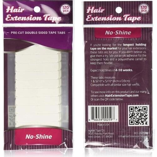 Full Shine White Adhesive Waterproof Replace Tape For Remy Tape Hair Extensions No Shine 0.8*4cm