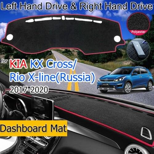 For KIA KX Cross Rio X-Line 2017 2018 2019 2020 Anti-Slip Mat Dashboard Cover Pad Sunshade Dashmat Protect Carpet Accessories