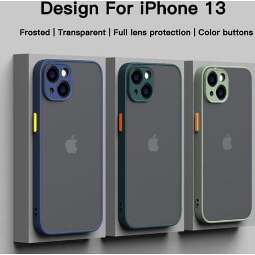 SGO Square Transparent Skin Feeling Frosted Phone Case For iPhone 12 11 Pro Max Mini XS XR X 8 7 Plus SE 2020 Hard PC Cover