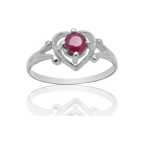 Romantic Silver Heart Ring for Woman 3.5mm Natural Ruby Silver Ring 925 Silver Ruby Ring Fashion Ruby Jewelry