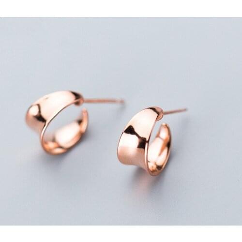 7MM*12mm 1pair Authentic Real 100% 925 Sterling Silver fine Jewelry Geometric Stud Earrings gtle2466