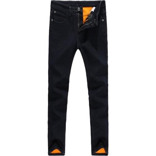 TANGYAXUAN Men's Jeans With Fleece