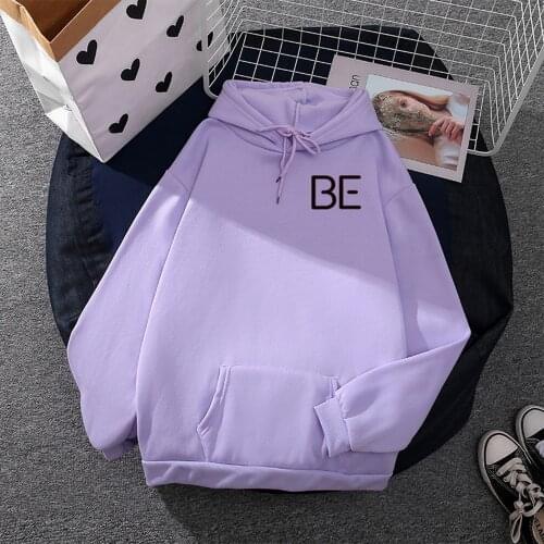Korean Style Loose Sweatshirt New Album BE Printed Hoodie Korean Fashion Hip Hop Pullover Streetwear Personality Oversize Hoody
