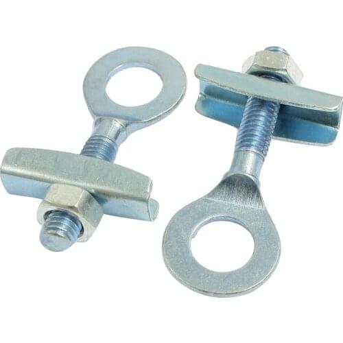 Top quality 2 Pcs Silver Tone Metal Diamond Back Burly Donut Chain Tensioner