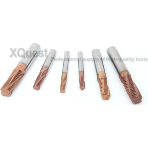 XQuest HRC60 Solid Carbide Thread Mills UNC 1/4 5/16-18 3/8-16 Spiral Flute CNC Unified Thread Milling Cutter UNF 5/16-24 3/8-24