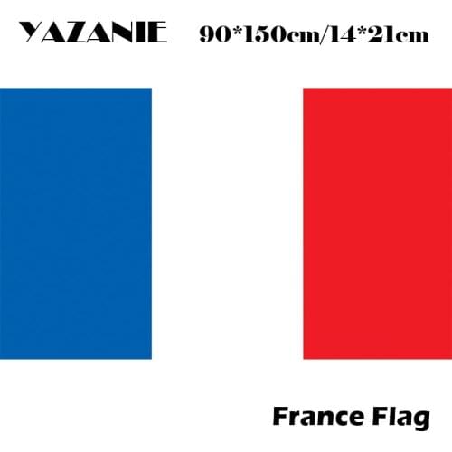 YAZANIE 90x150cm Custom French Flag Country Banner National Flags France Hanging Indoor/Outdoor Celebration Events Big Flag