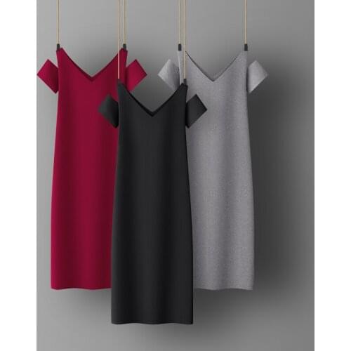 Woman Cotton Soft Dress Half sleeve O-neck Casual Elastic Lady office dress